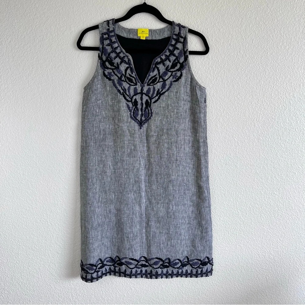 Roberta Roller Rabbit Linen V-Neck Mini Dress - Picture 2 of 11